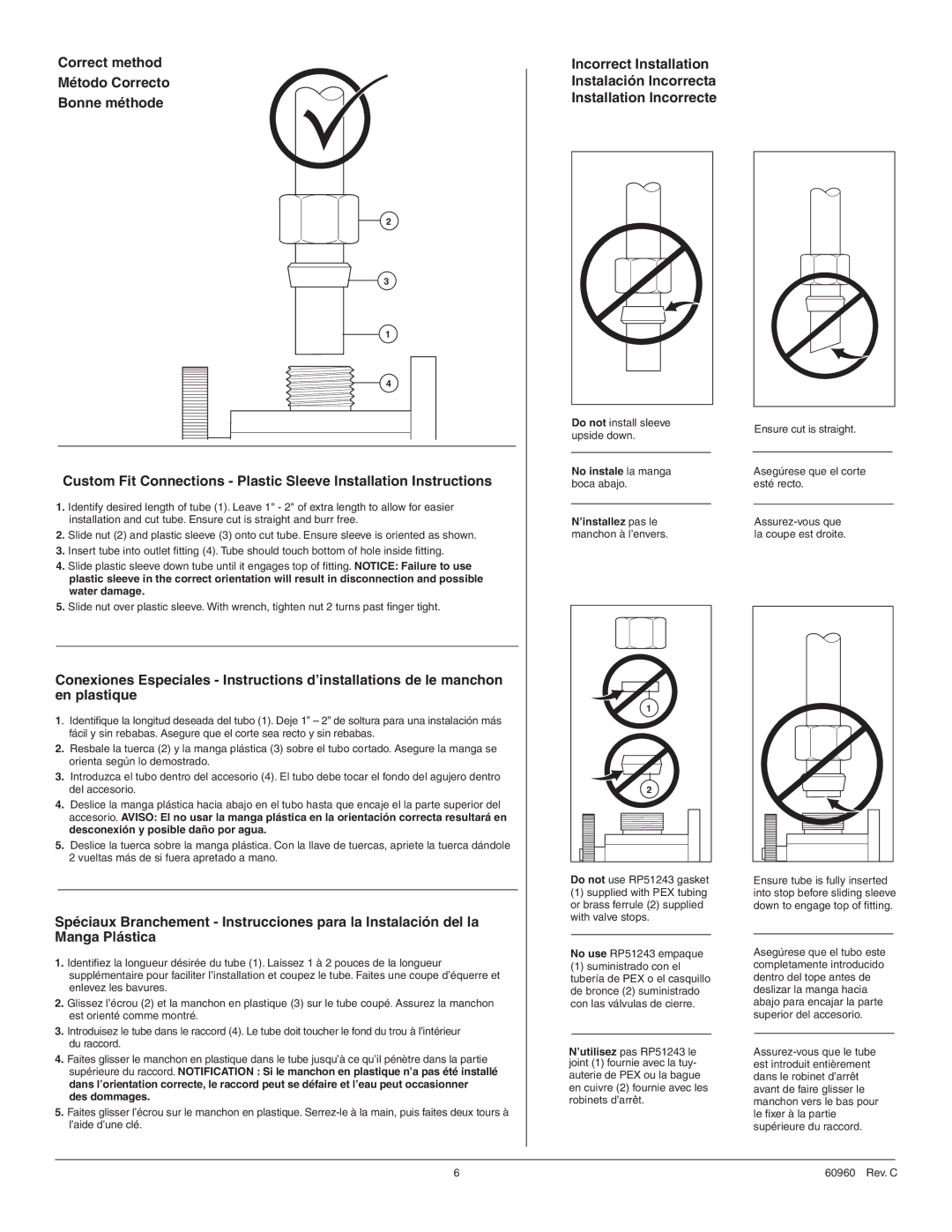 Delta Faucet 4353-SD-DST, 4353-DST manual Water damage 