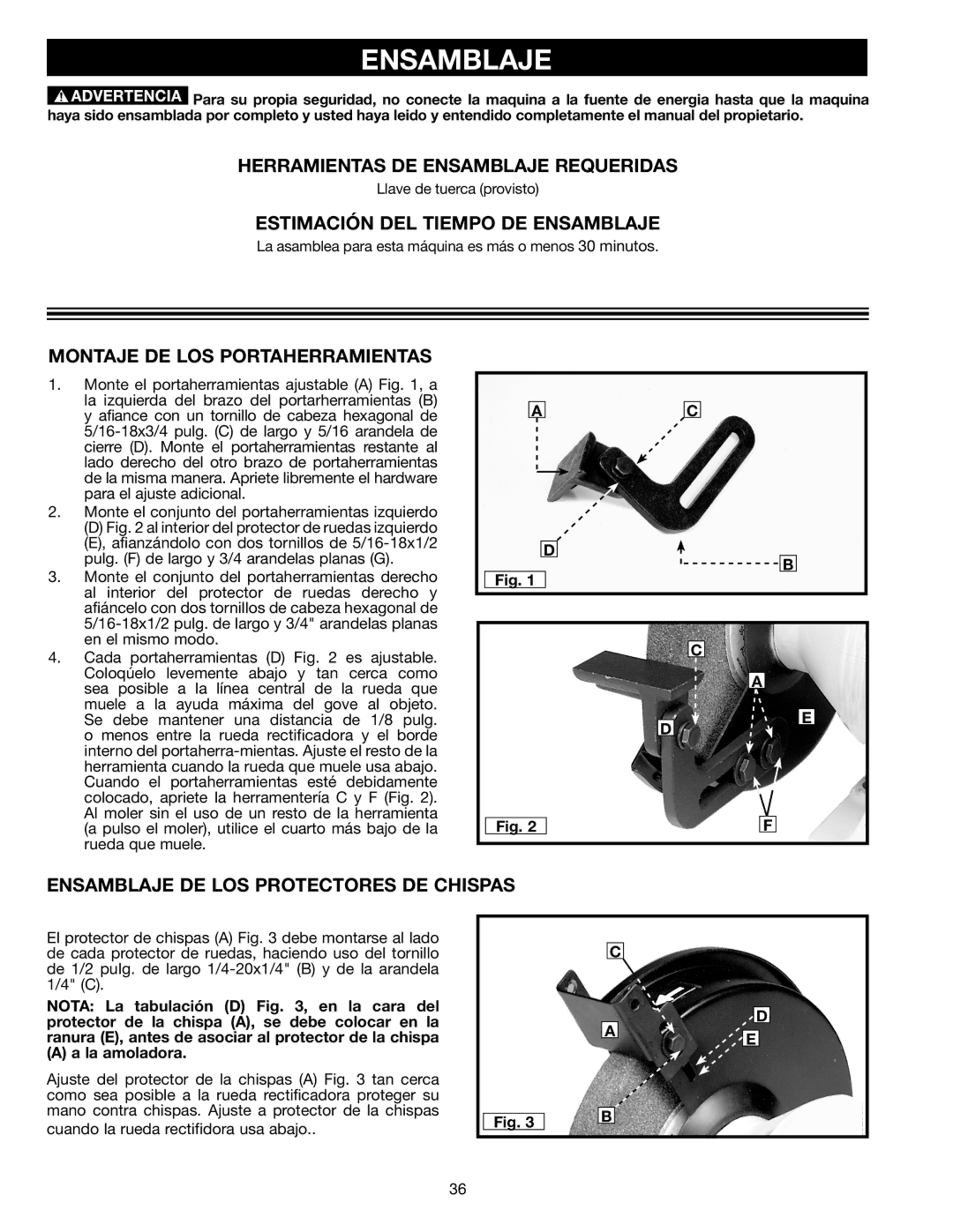 Delta GR450 instruction manual Herramientas DE Ensamblaje Requeridas, Estimación DEL Tiempo DE Ensamblaje 