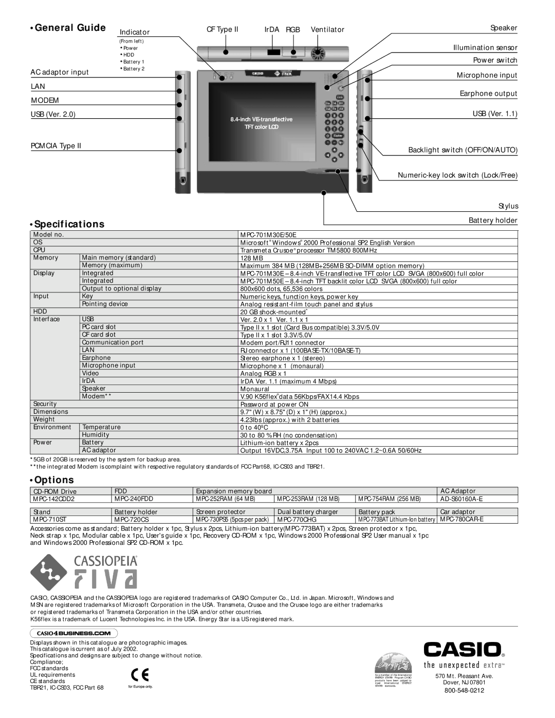 Delta MPC-701M30E manual General Guide, Specifications, Options 