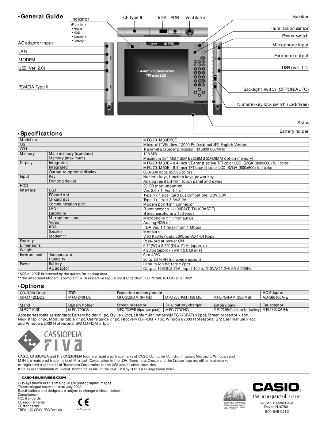 Delta MPC-701M30E inch VE-transflective TFT color LCD, General Guide, Specifications, Options, Indicator, CF Type, Speaker 