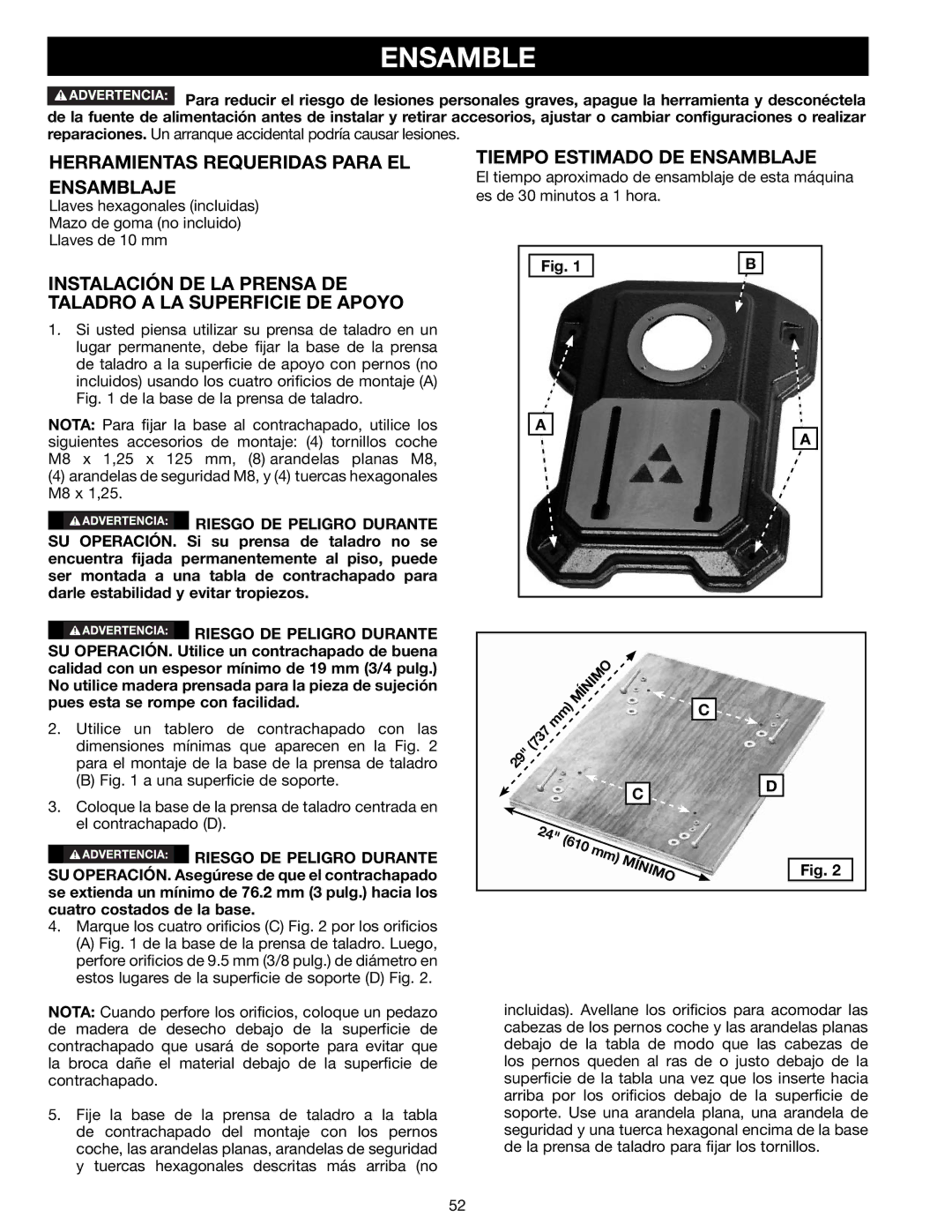 Delta N081935, 18-900L Ensamble, Herramientas Requeridas Para EL Ensamblaje, Tiempo Estimado DE Ensamblaje 