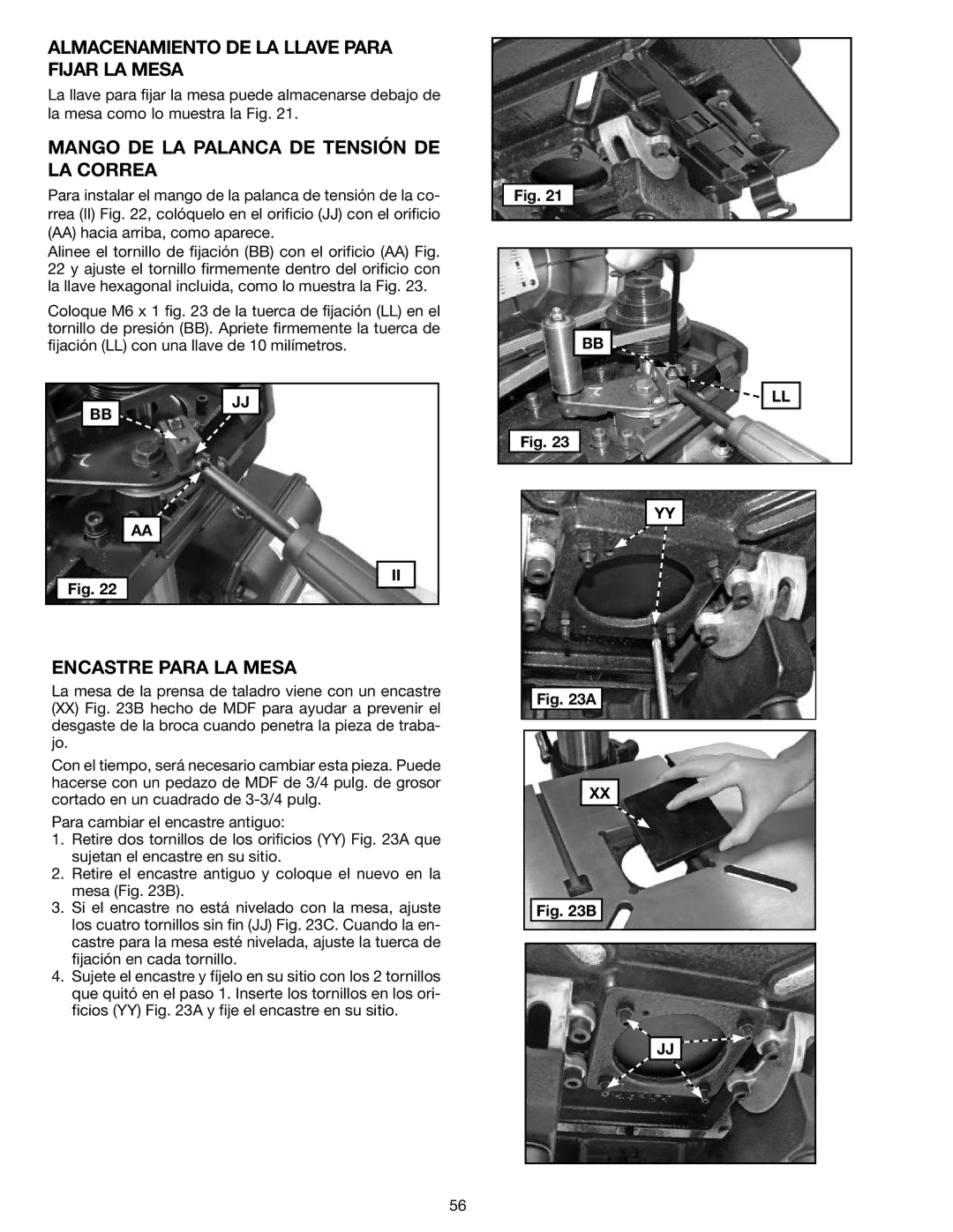 Delta N081935, 18-900L Almacenamiento DE LA Llave Para Fijar LA Mesa, Mango DE LA Palanca DE Tensión DE LA Correa 