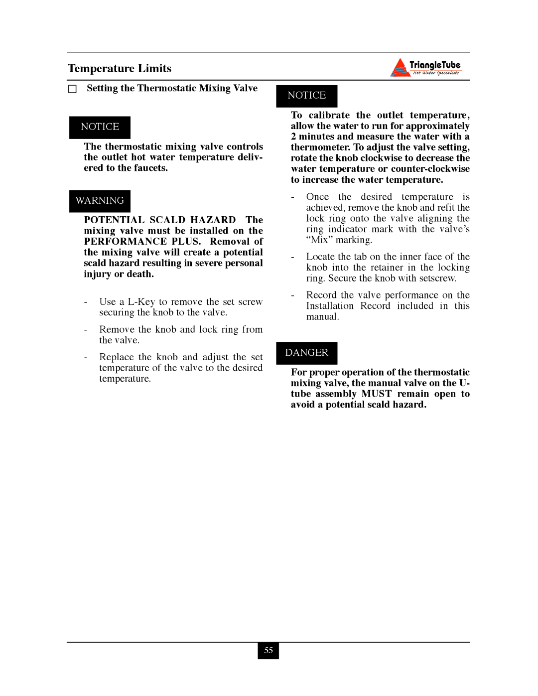 Delta PG PLUS-25 warranty Temperature Limits 