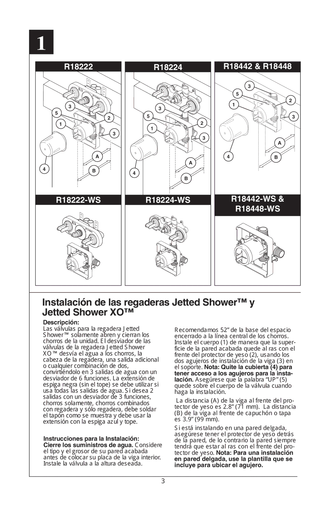 Delta R18448, R18224 instruction sheet Descripción 