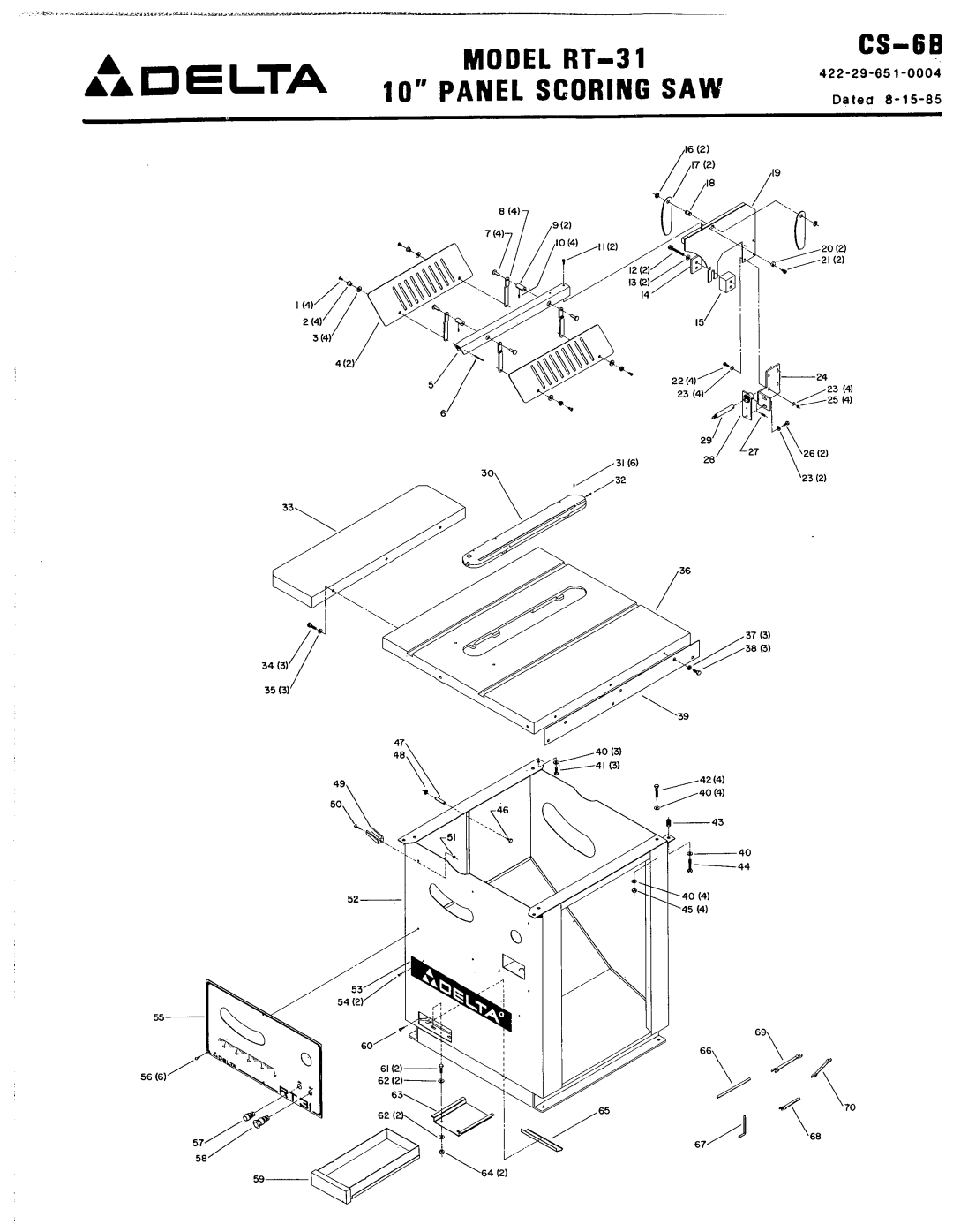 Delta RT-31 manual 