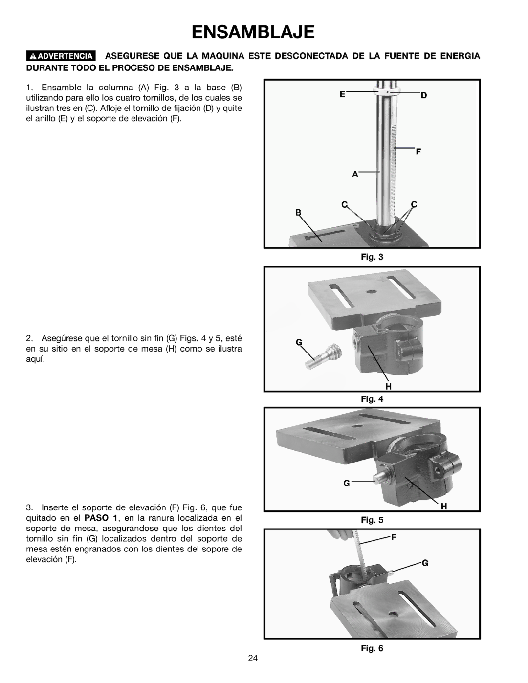 Delta SM300, 638517-00 warranty Ensamblaje 