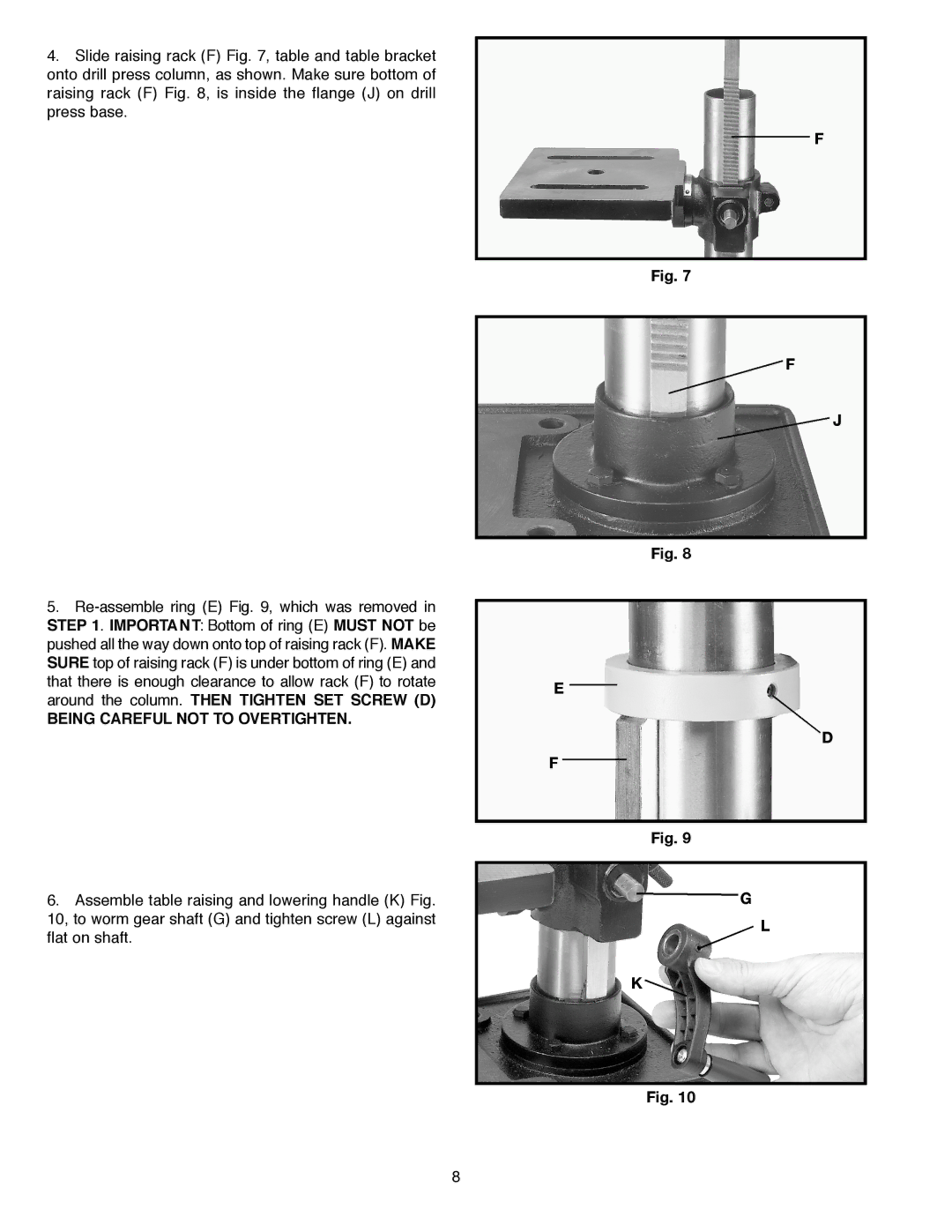 Delta SM300, 638517-00 warranty Being Careful not to Overtighten 