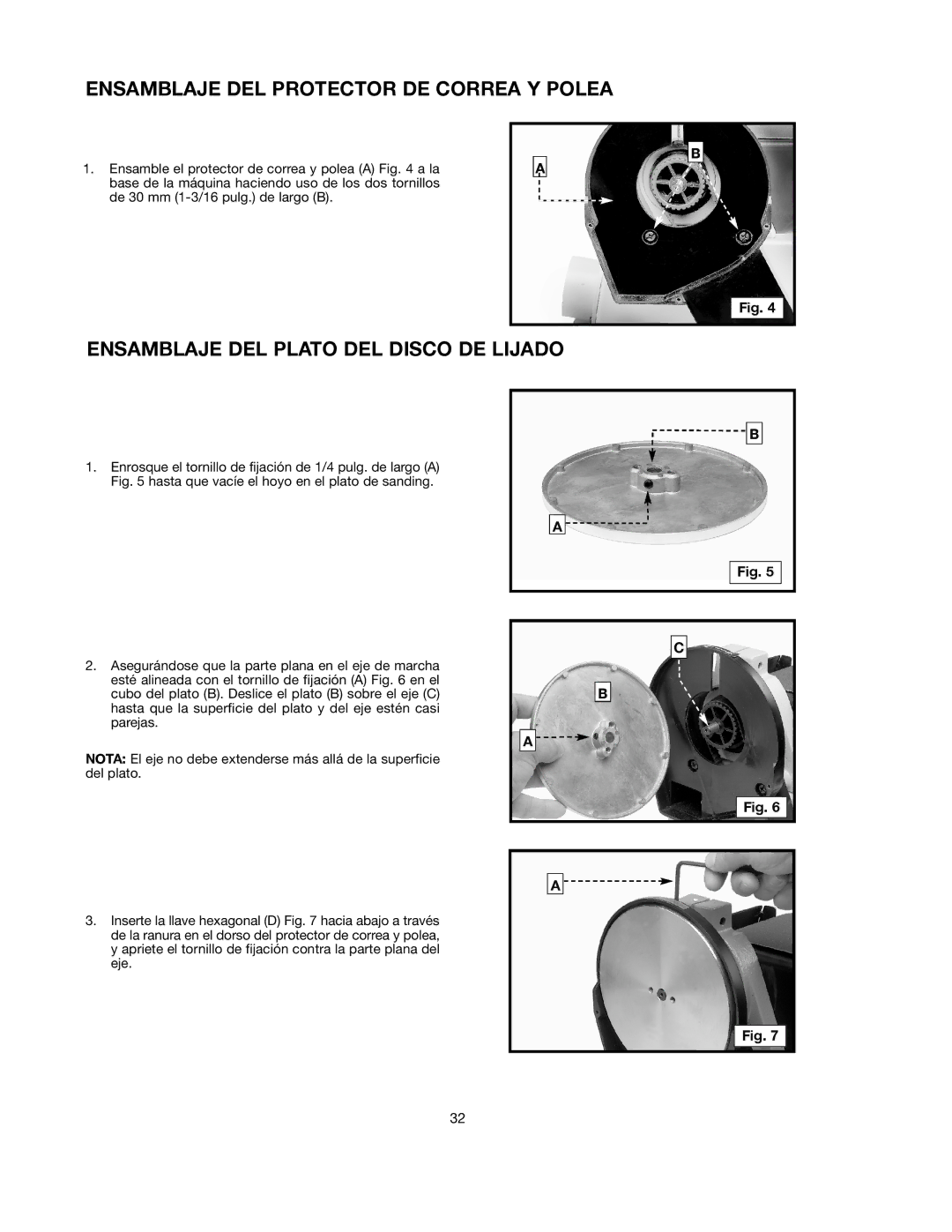 Delta SM500, 491836-00 warranty Ensamblaje DEL Protector DE Correa Y Polea, Ensamblaje DEL Plato DEL Disco DE Lijado 