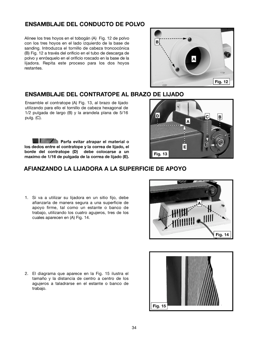 Delta SM500, 491836-00 warranty Ensamblaje DEL Conducto DE Polvo, Ensamblaje DEL Contratope AL Brazo DE Lijado 