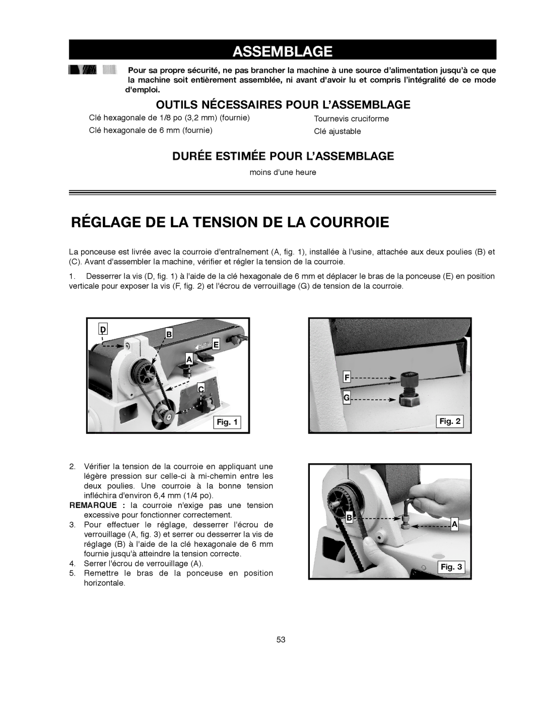 Delta 491836-00, SM500 warranty S E M B L a G E, Outils Nécessaires Pour L’ASSEMBLAGE, Durée Estimée Pour L’ASSEMBLAGE 