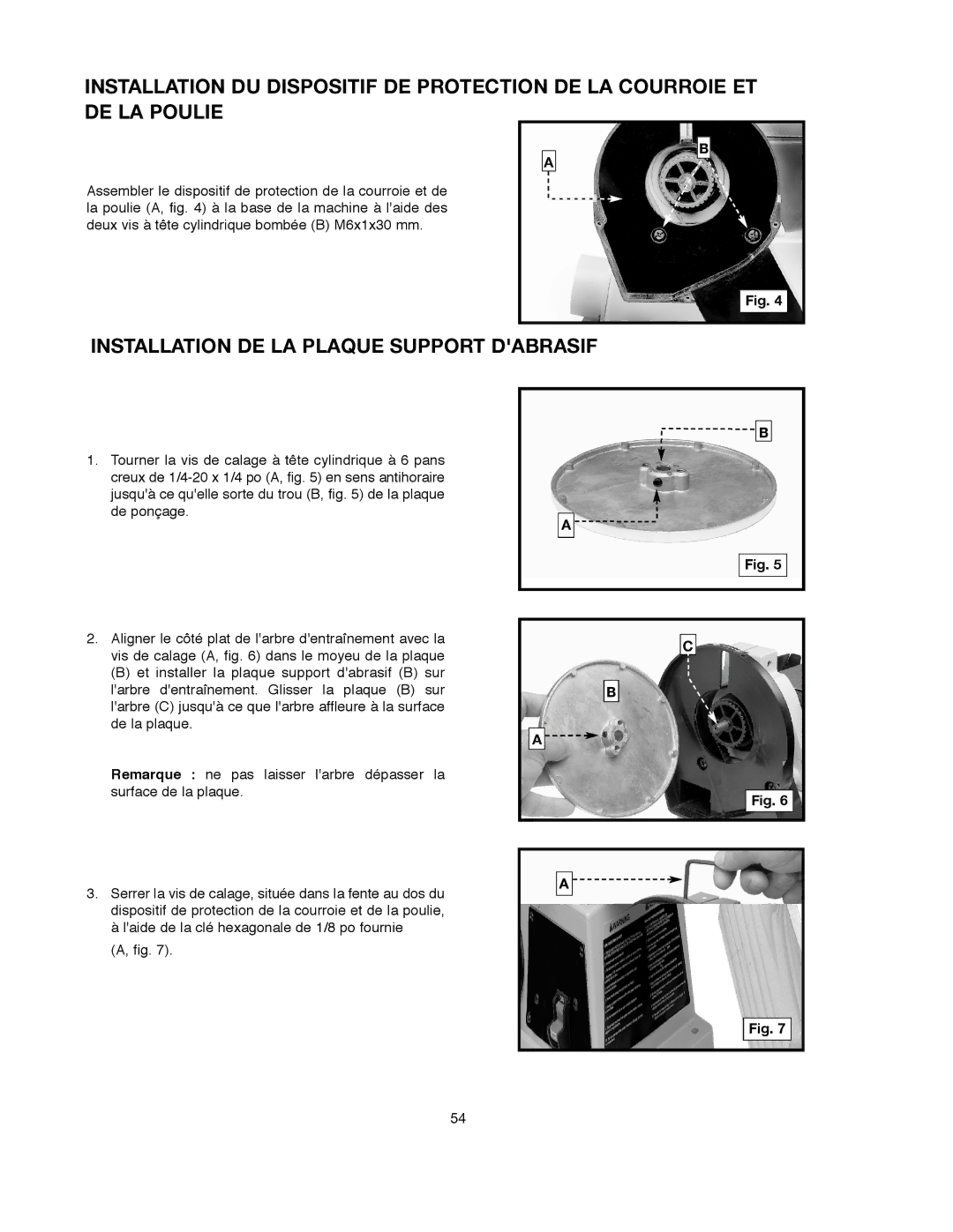 Delta SM500, 491836-00 warranty Installation DE LA Plaque Support Dabrasif 