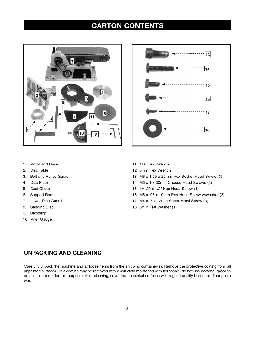 Delta SM500, 491836-00 warranty Carton Contents 