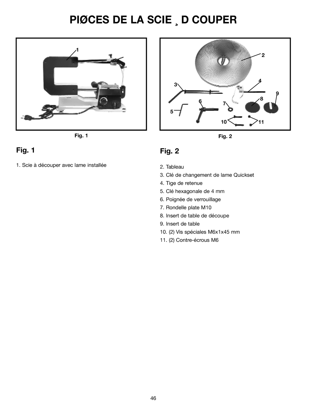 Delta SM600 instruction manual Piøces DE LA Scie ¸ D Couper 