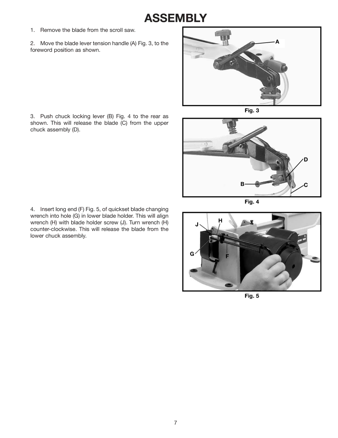 Delta SS250 instruction manual Assembly 