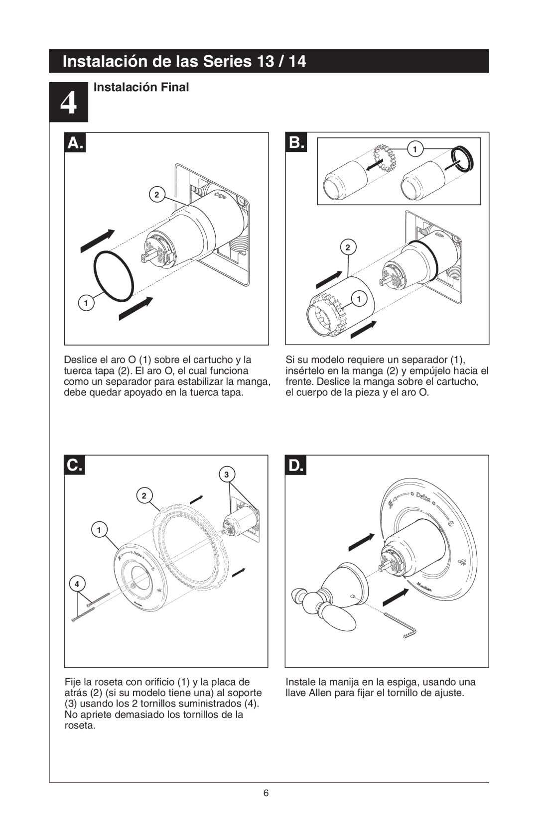 Delta T17T085, T17T485, T17T285, T17T282, T17T482, RP61611s manual Instalación Final 