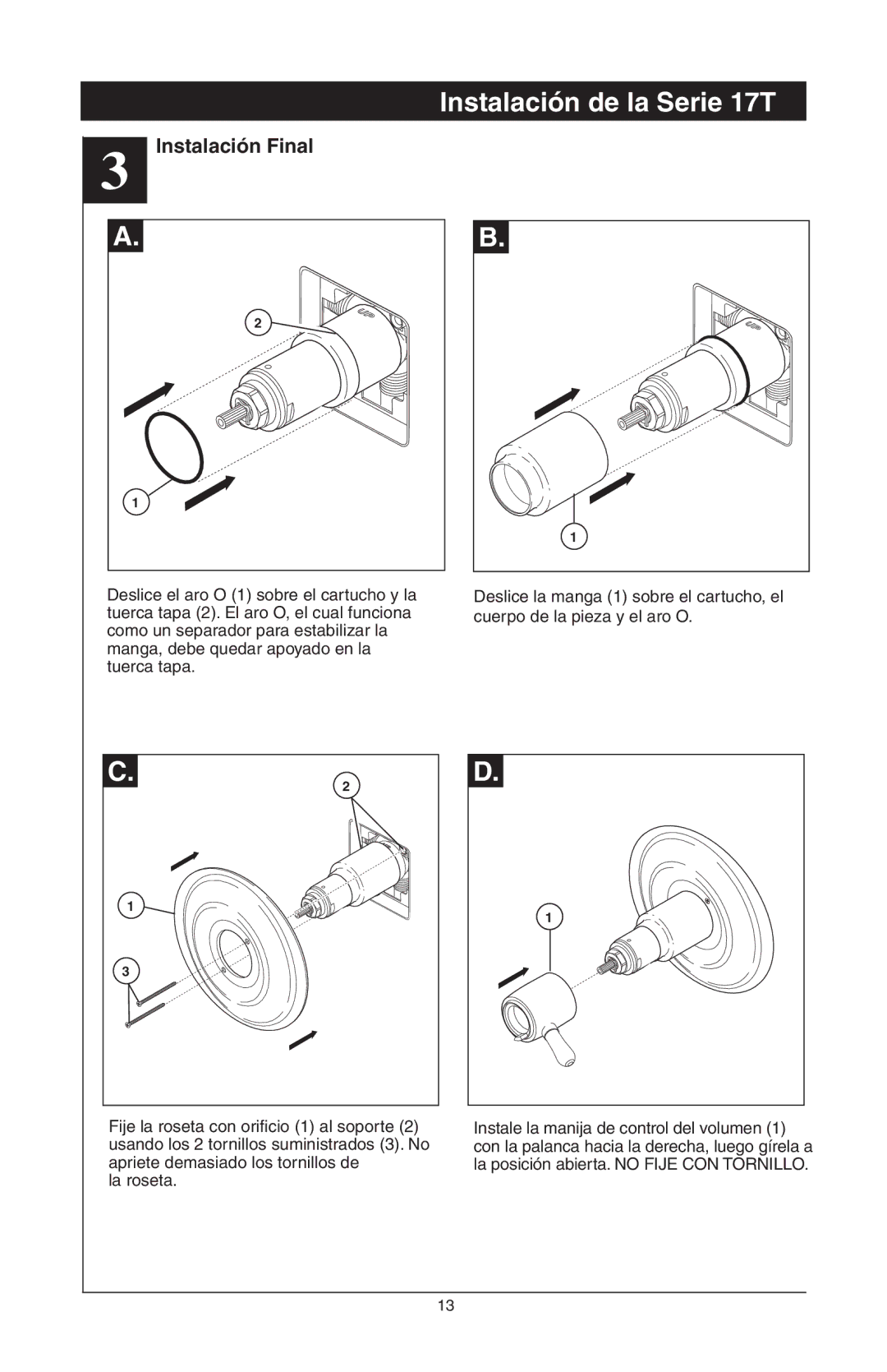 Delta T17T485, T17T085, T17T285, T17T282, T17T482, RP61611s manual Instalación Final 