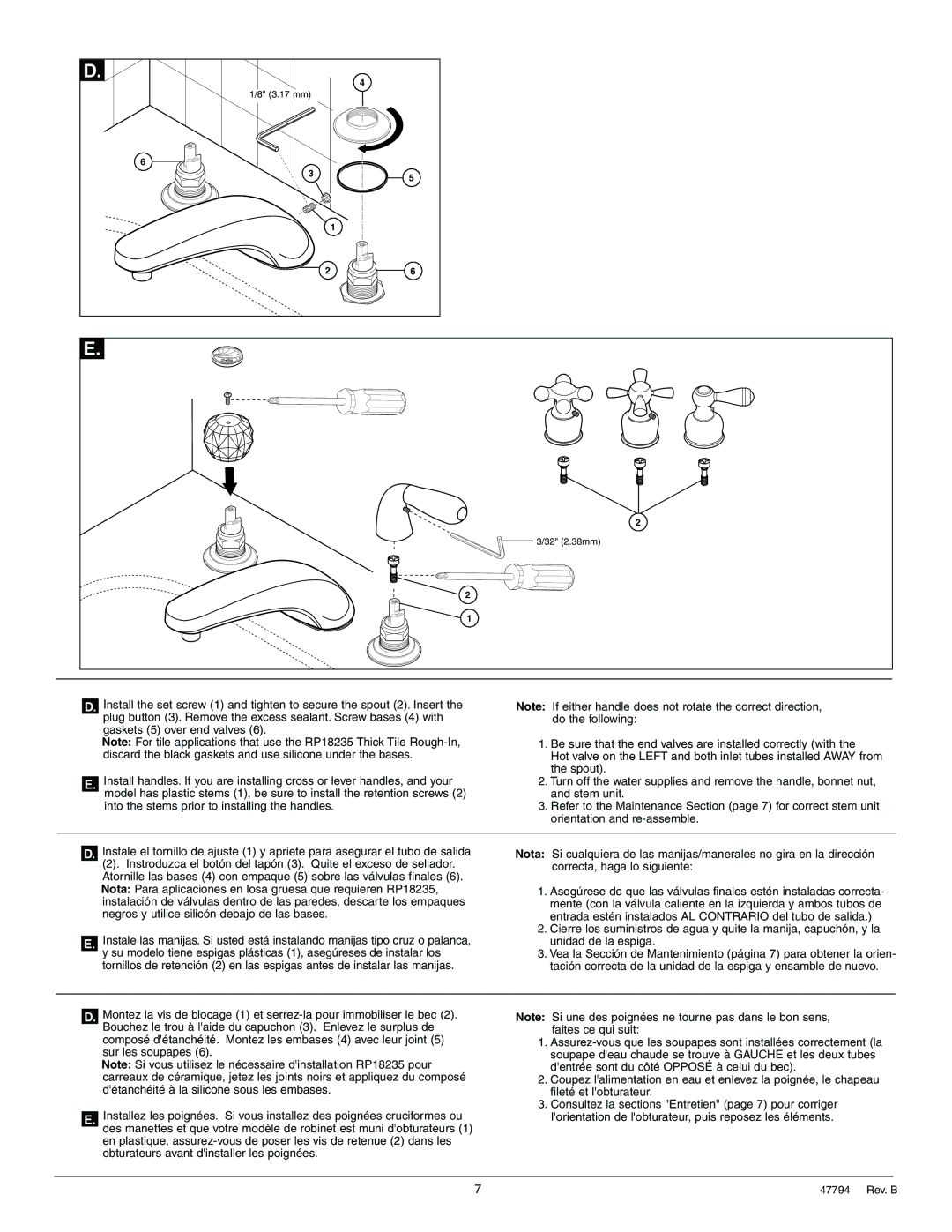 Delta T2710 Series manual 3.17 mm 32 2.38mm 