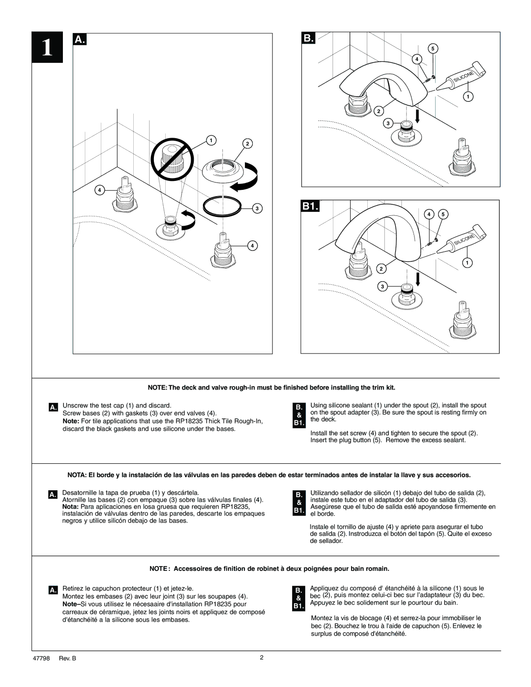 Delta T2730 Series, T2783 Series manual De sellador 