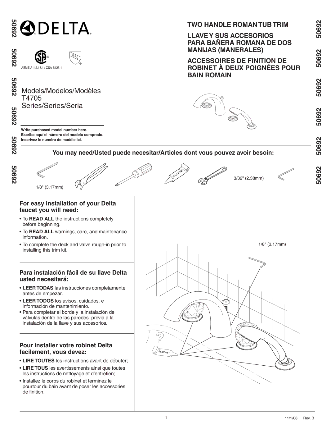 Delta T4705 Series manual 50692 50692 50692 