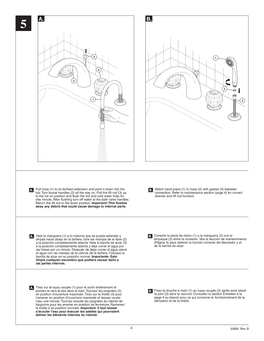 Delta T4705 Series manual Las partes internas 