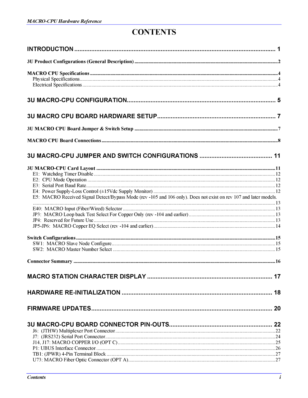 Delta Tau 4Ax-602804-xHxx manual Contents 