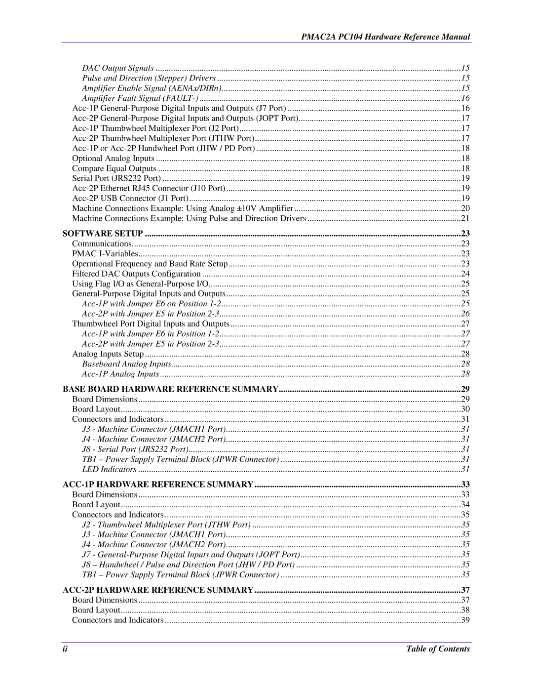 Delta Tau PMAC2A-PC/104 manual Software Setup 