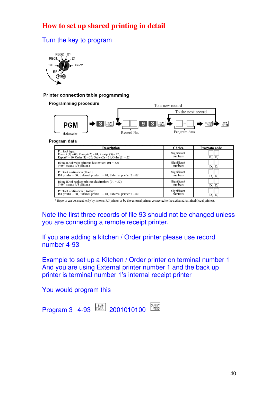 Delta TE-4000 manual How to set up shared printing in detail 