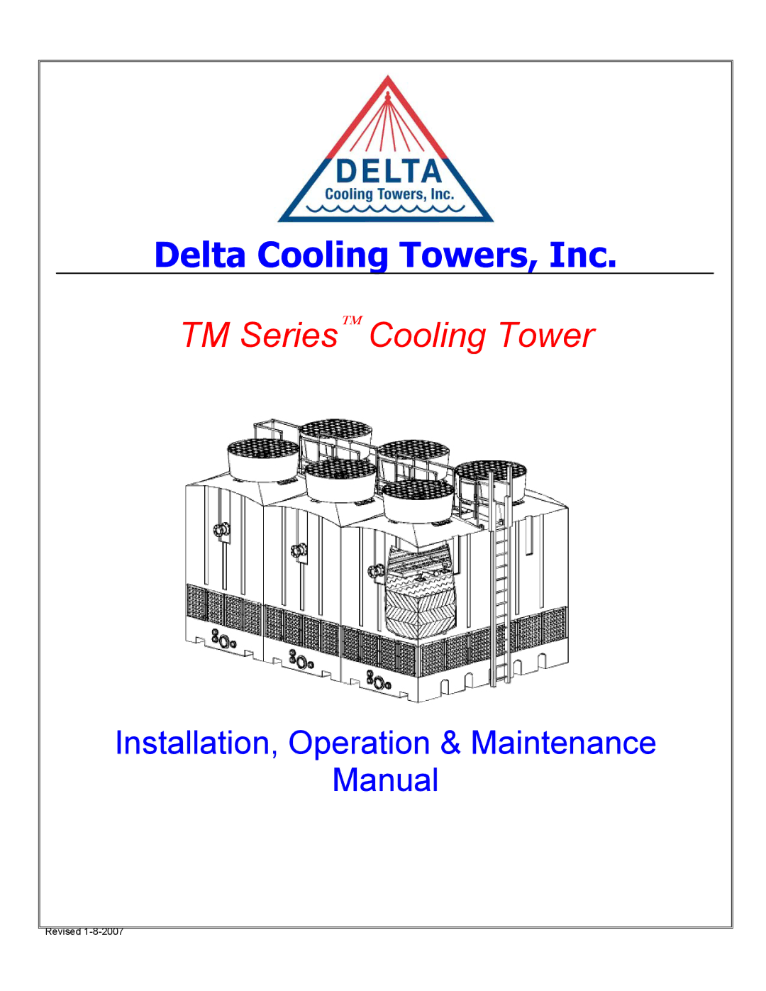 Delta TM-105312, TM Series Cooling Tower manual Delta Cooling Towers, Inc 