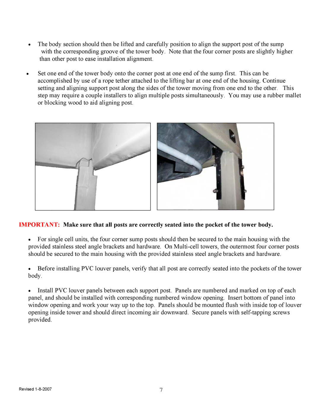 Delta TM Series Cooling Tower, TM-105312 manual Revised 