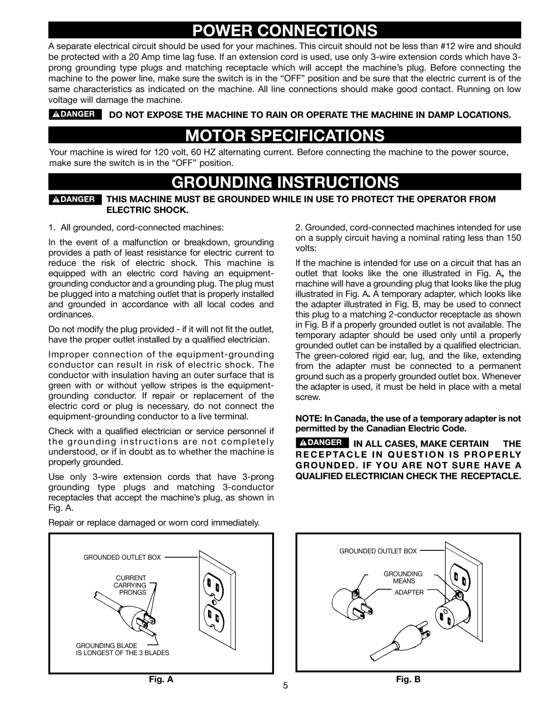 Delta TP300 instruction manual Power Connections 