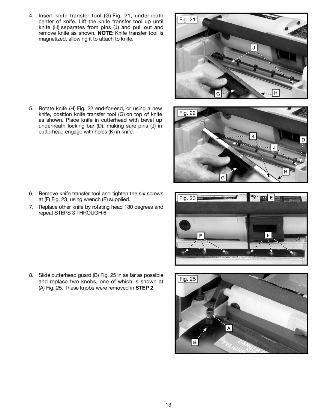 Delta TP305 instruction manual These knobs were removed in Step 