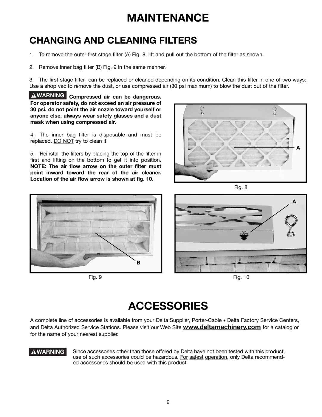 Deltaco 50-868 instruction manual Maintenance, Accessories 