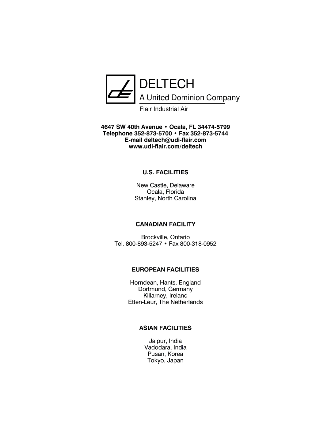 Deltech Fitness 8000 instruction manual Deltech 