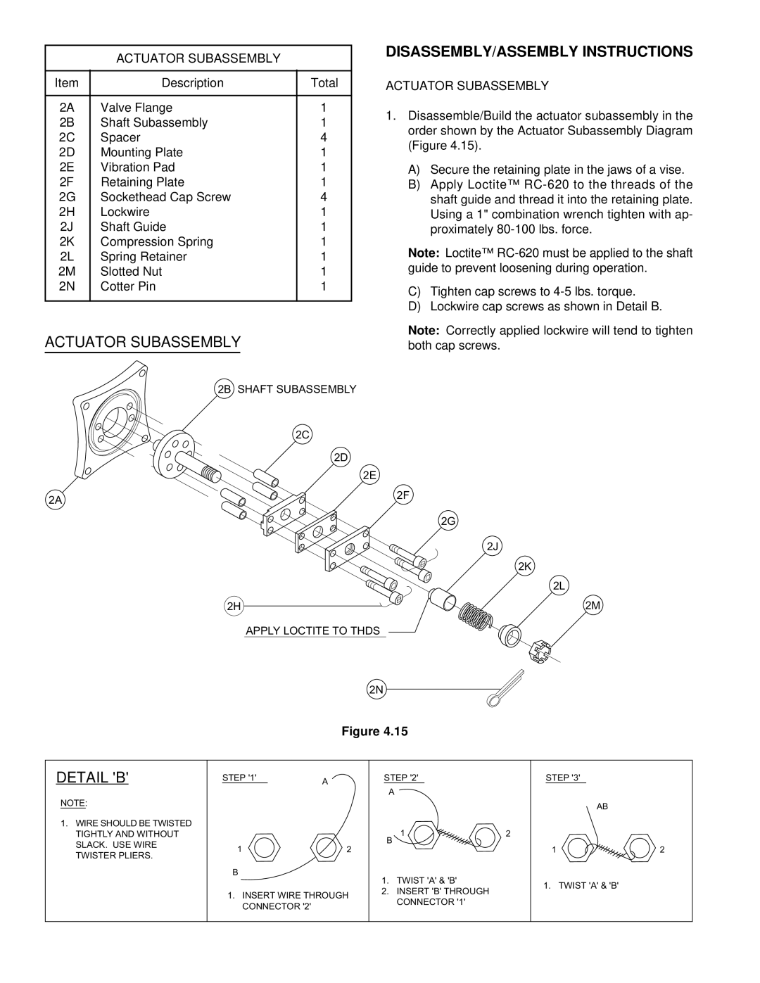 Deltech Fitness LS2580, LS60 instruction manual Actuator Subassembly 