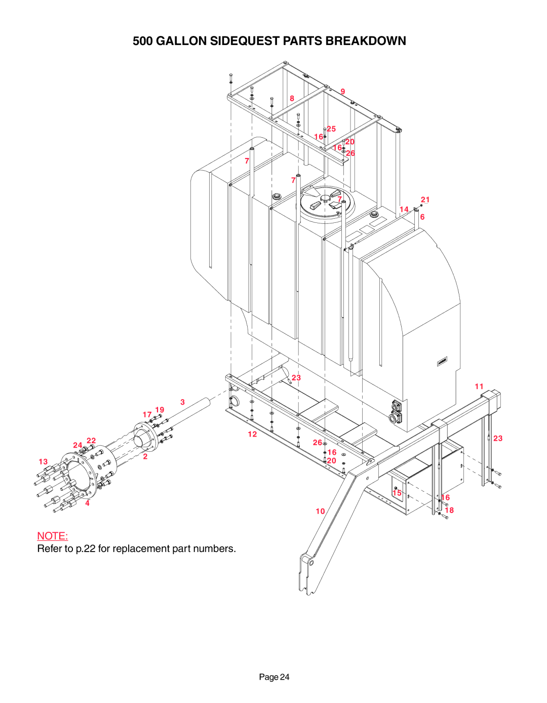 Demco AC20037 manual Refer to p.22 for replacement part numbers 