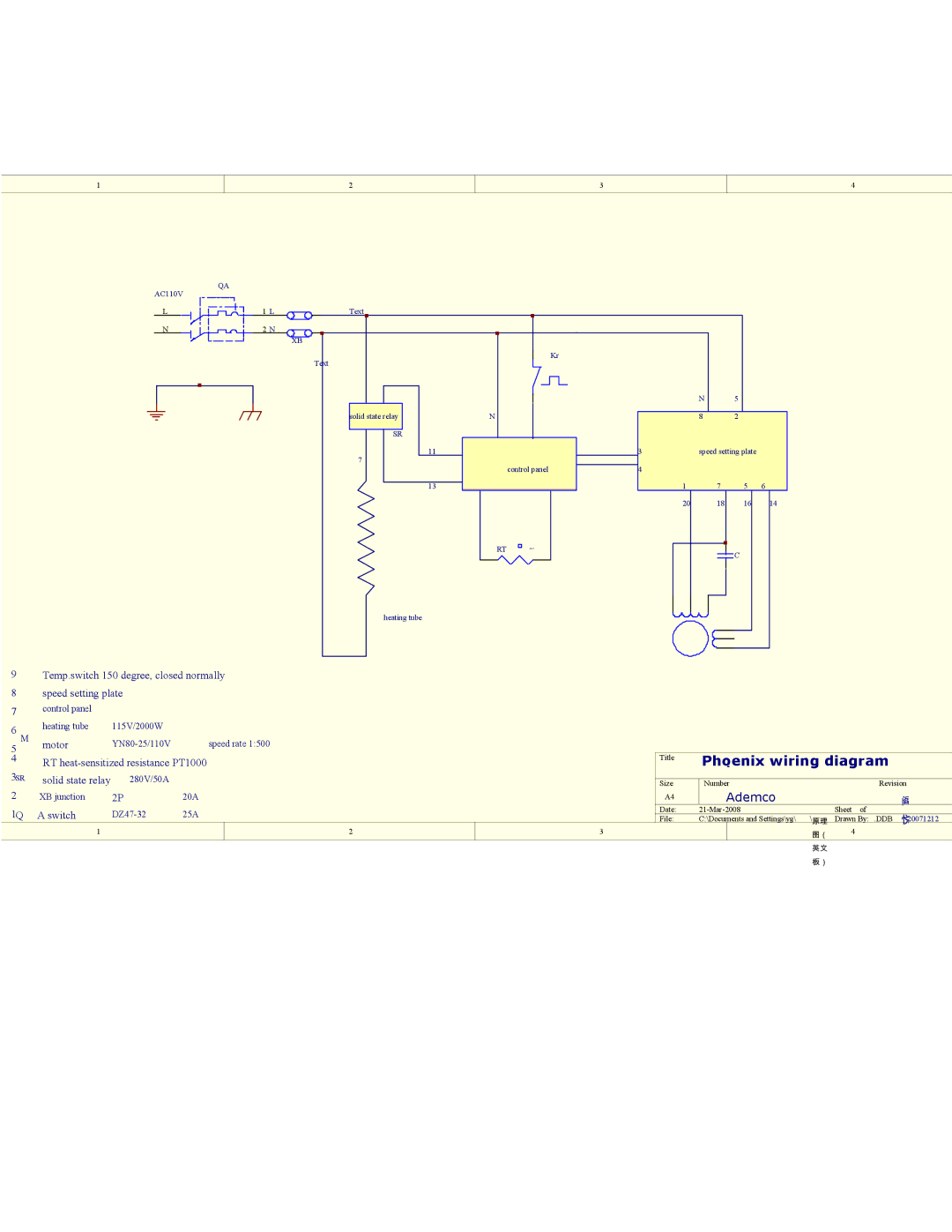 Demco ML44 manual Phoenix wiring diagram 