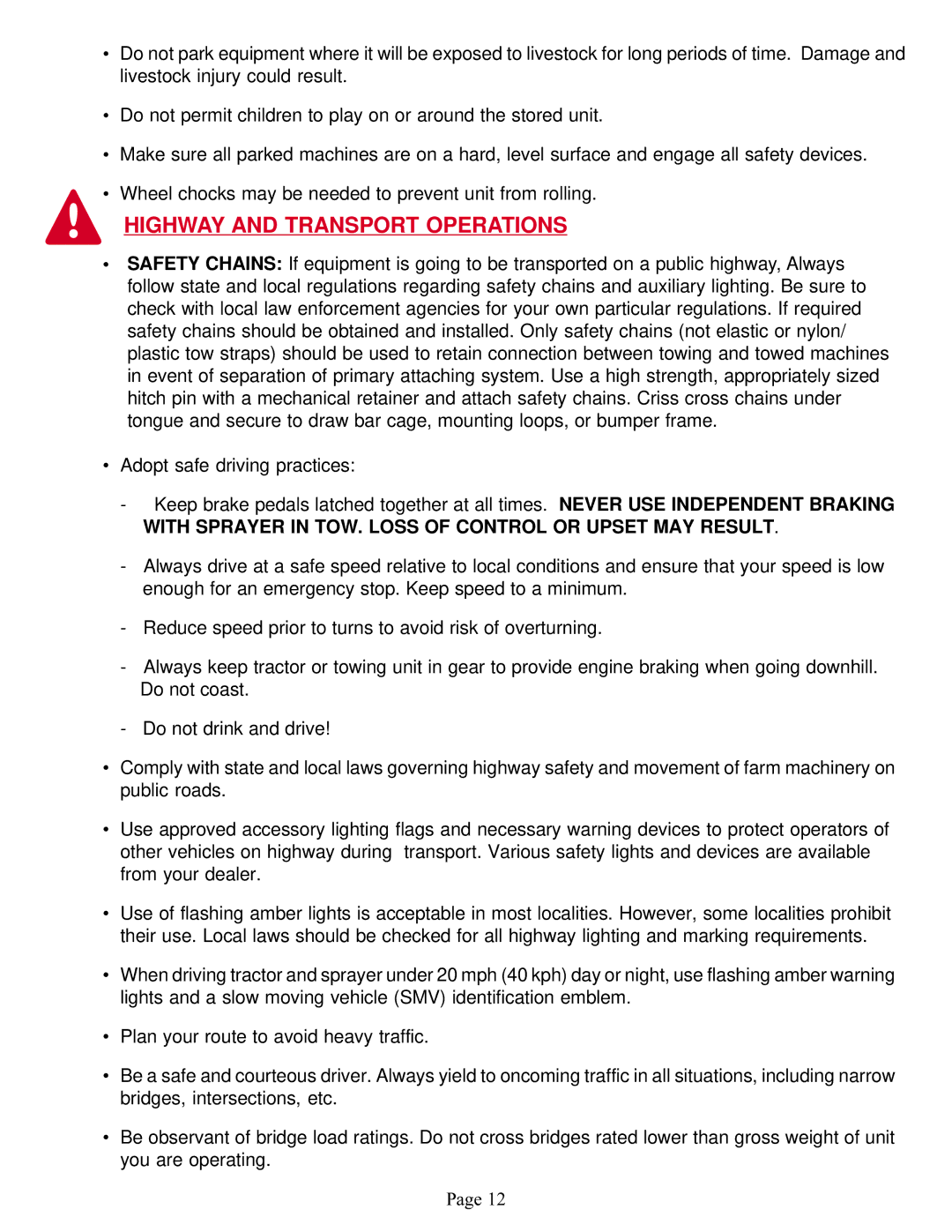 Demco Sprayer manual Highway and Transport Operations 