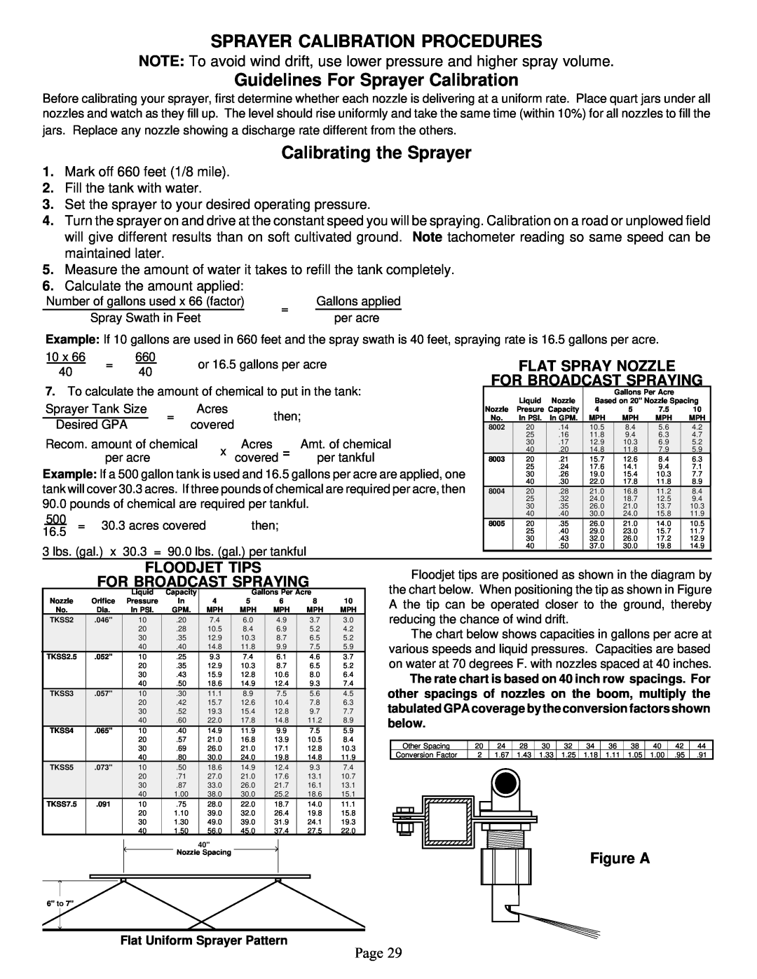 Demco manual Sprayer Calibration Procedures, Guidelines For Sprayer Calibration, Calibrating the Sprayer, Page 