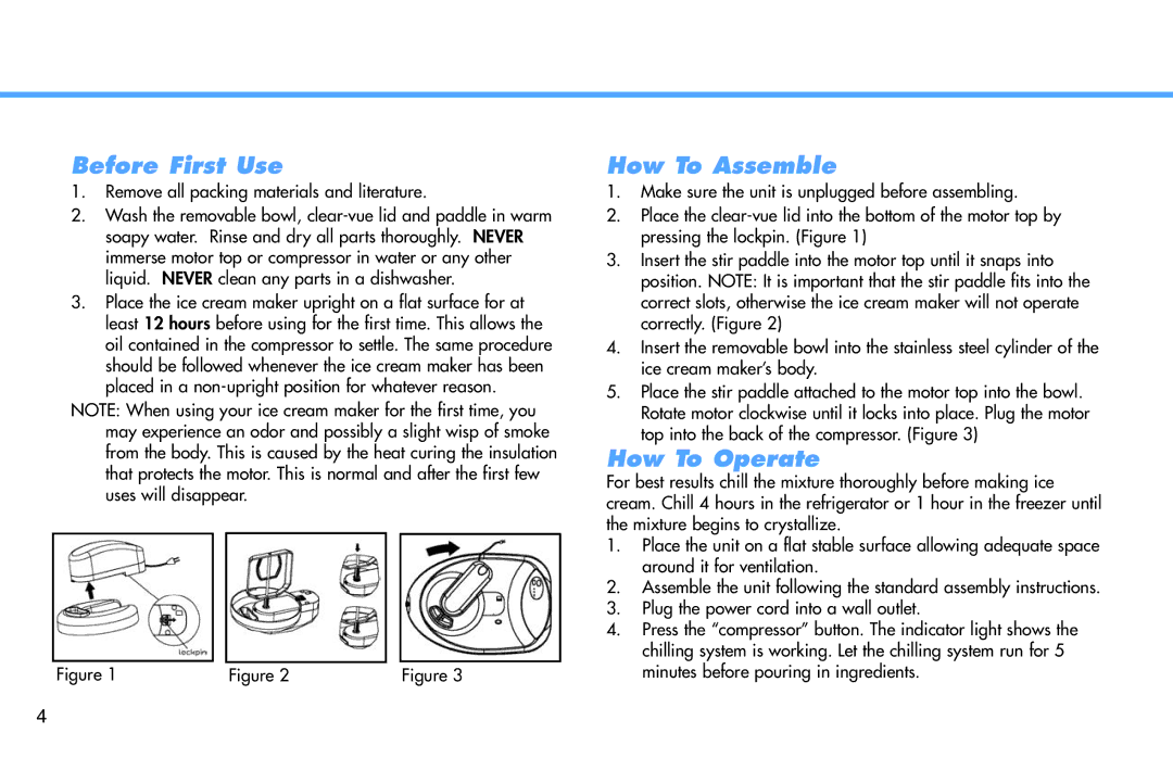 Deni 5300 manual Before First Use, How To Assemble, How To Operate 