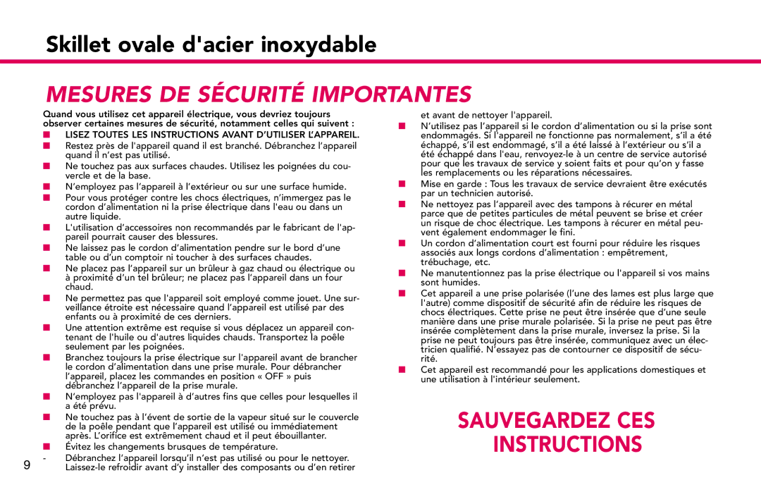 Deni 8285 manual Mesures DE Sécurité Importantes 