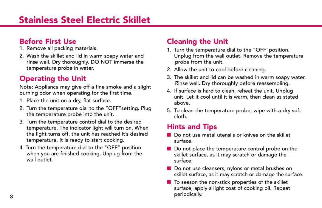 Deni 8340 manual Before First Use 