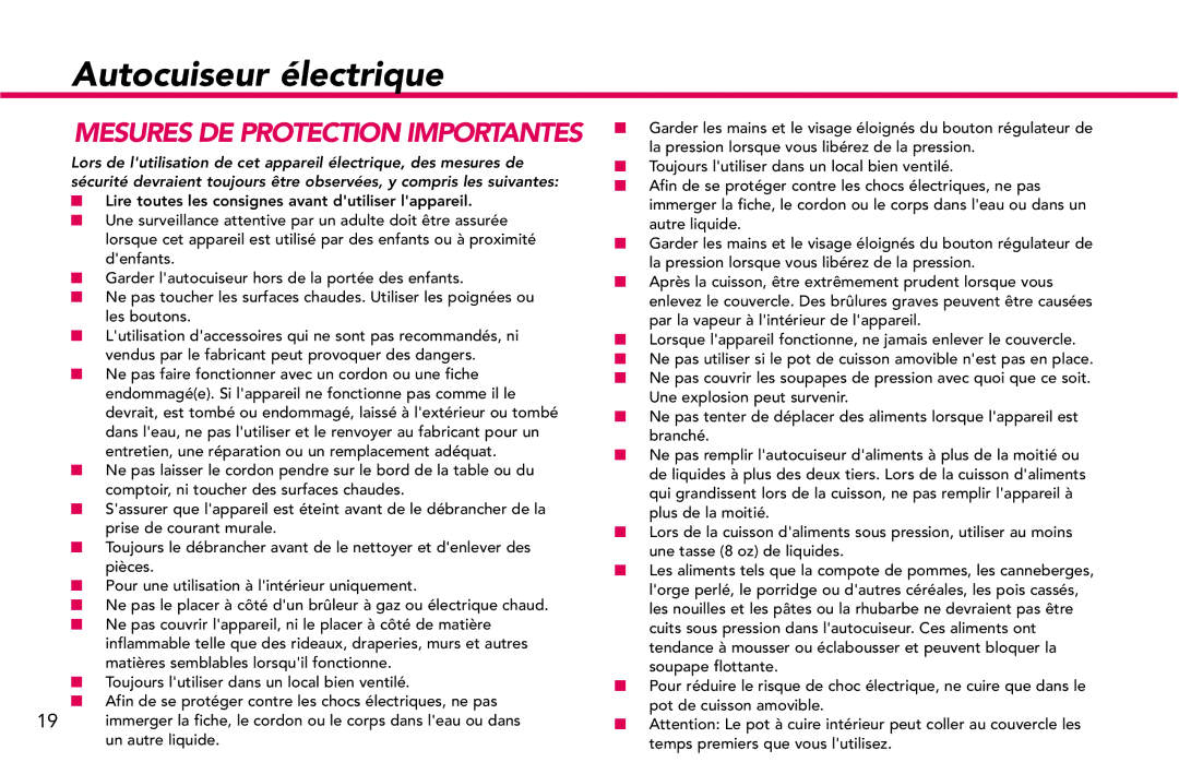 Deni 9740 manual Autocuiseur électrique 