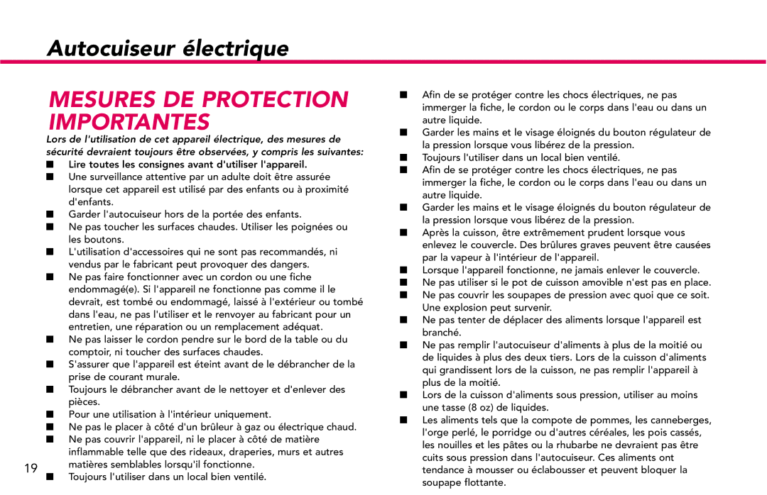 Deni 9760 manual Mesures DE Protection Importantes 