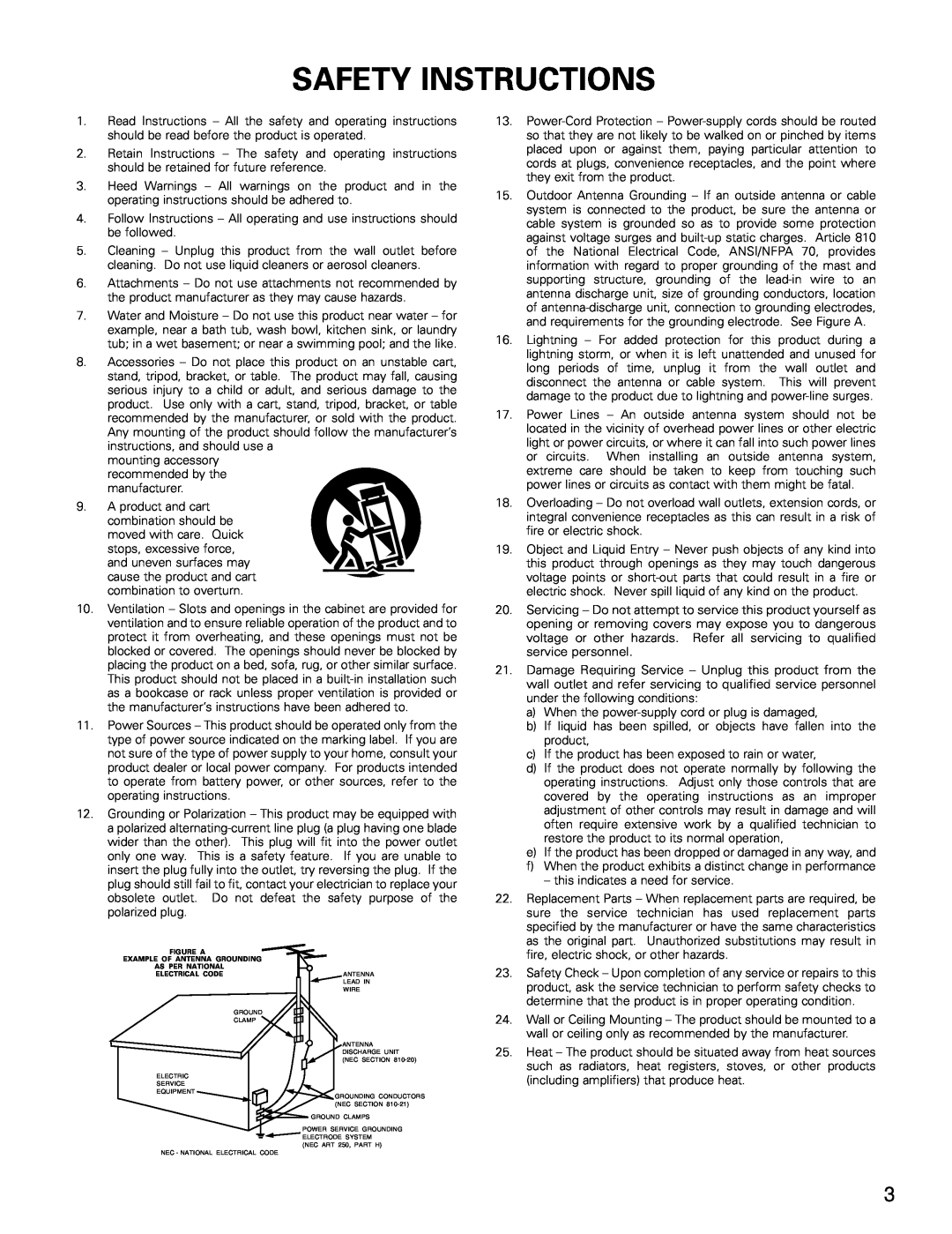 Denon AVR-1403, 483 manual Safety Instructions 