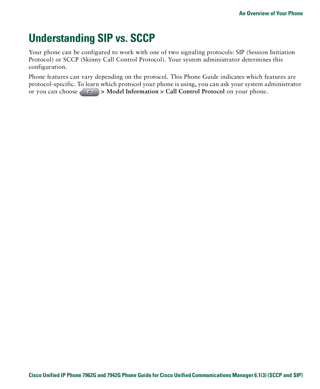 Denon 7942G manual Understanding SIP vs. Sccp 