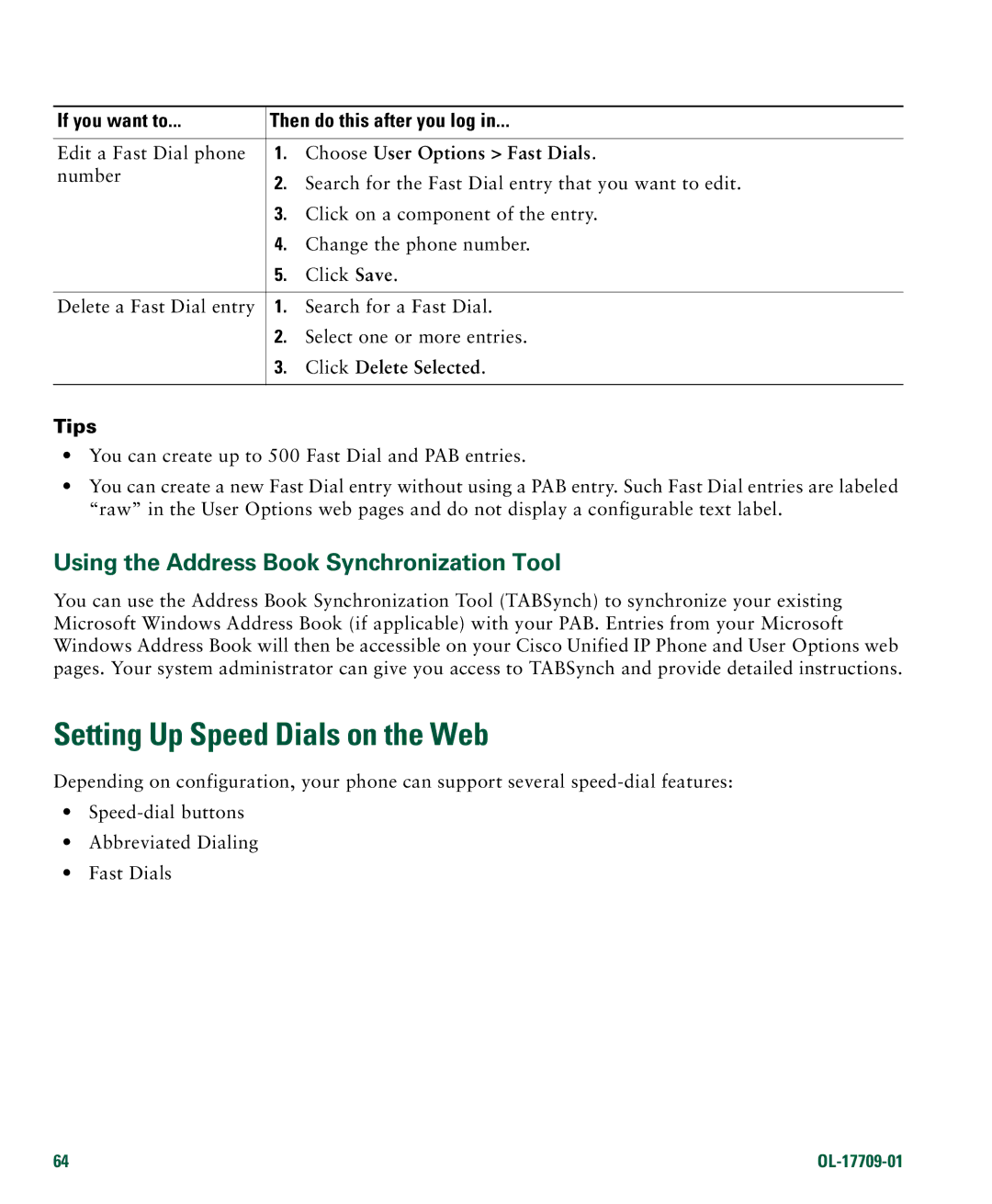 Denon 7942G manual Setting Up Speed Dials on the Web, Using the Address Book Synchronization Tool 