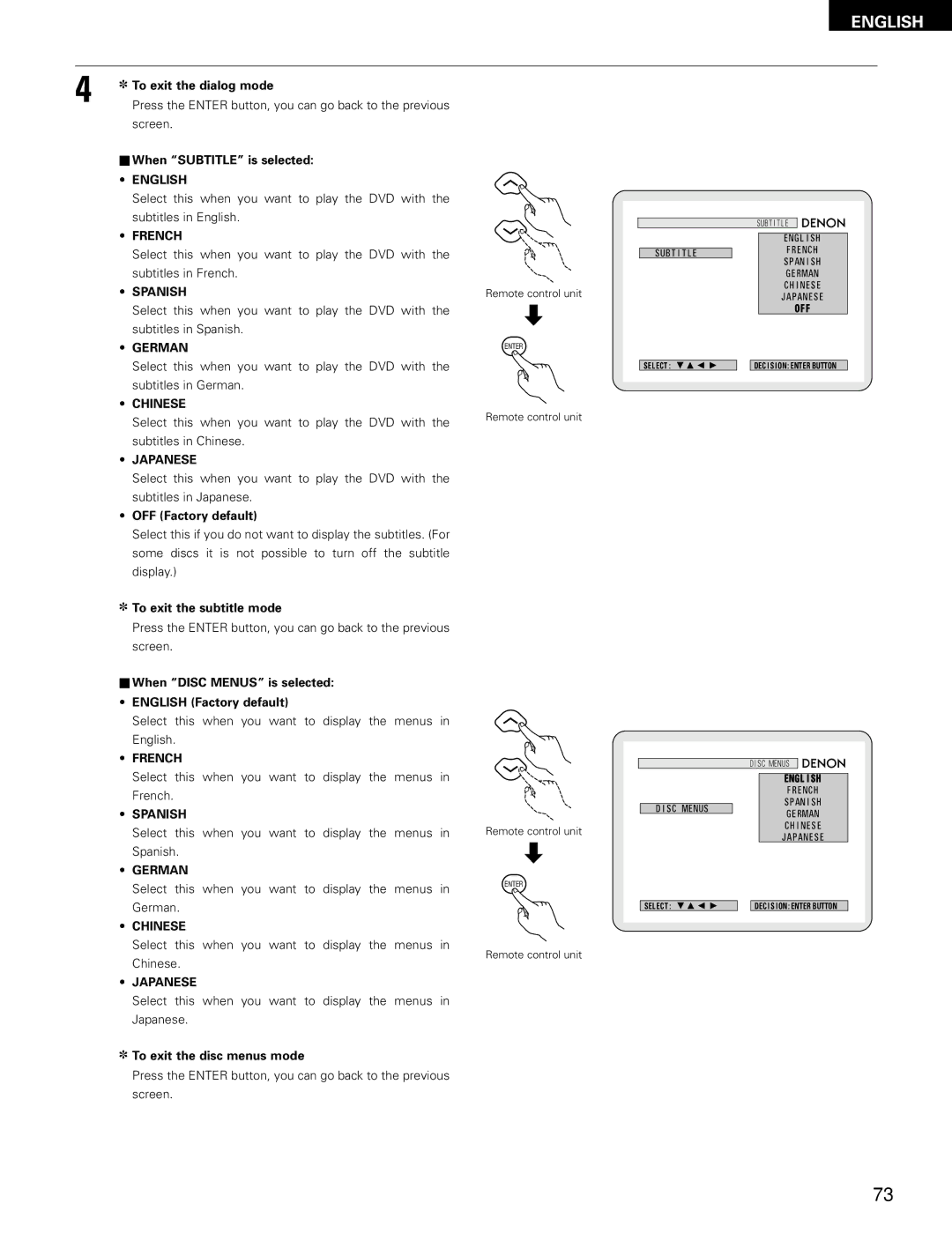 Denon ADV-700 manual English 