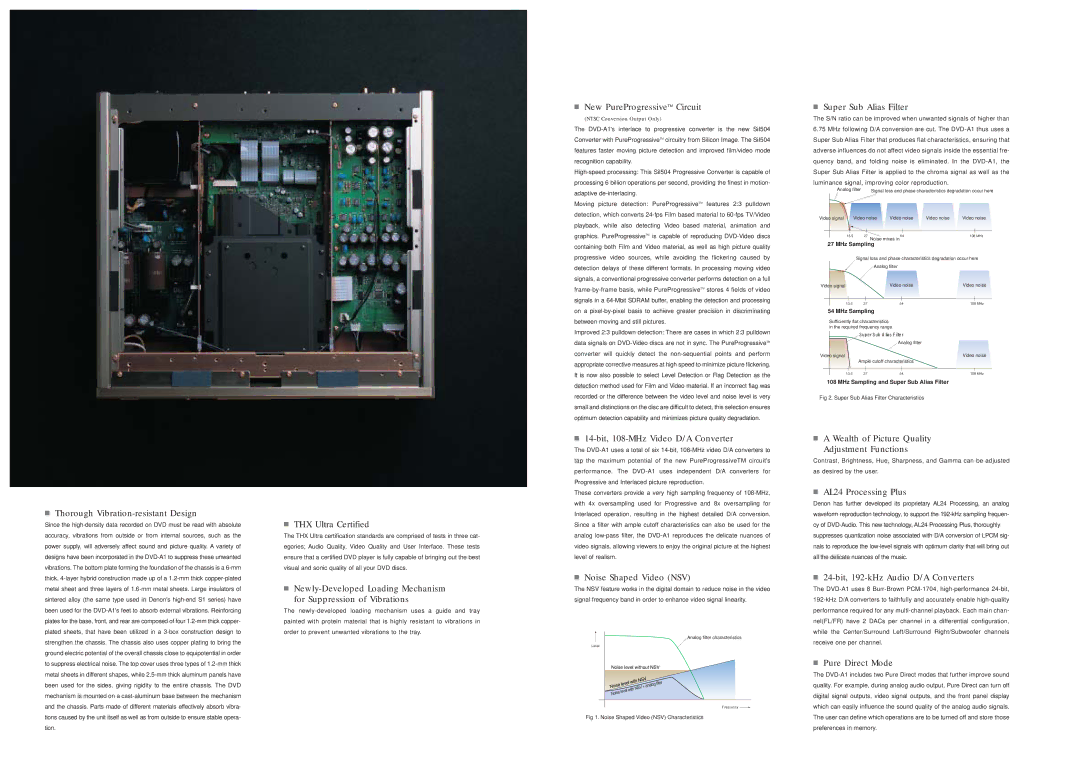 Denon AVC-A1SR Thorough Vibration-resistant Design, THX Ultra Certified, New PureProgressiveTM Circuit, Pure Direct Mode 