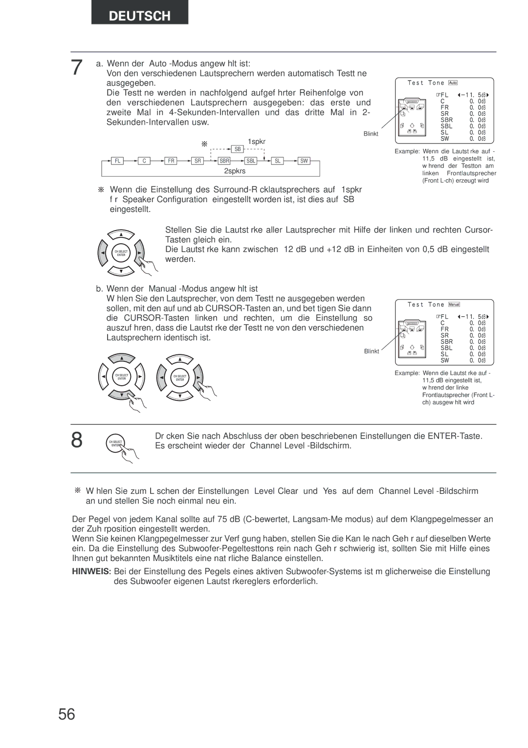 Denon AVR-2803 manual Wenn der Auto-Modus angewählt ist 