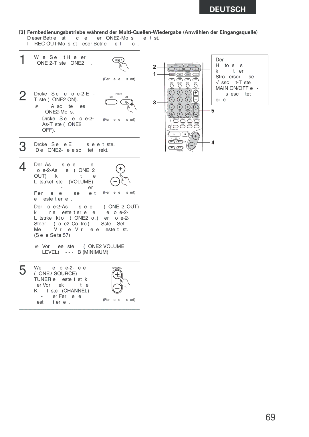 Denon AVR-2803 manual Out, Volume 